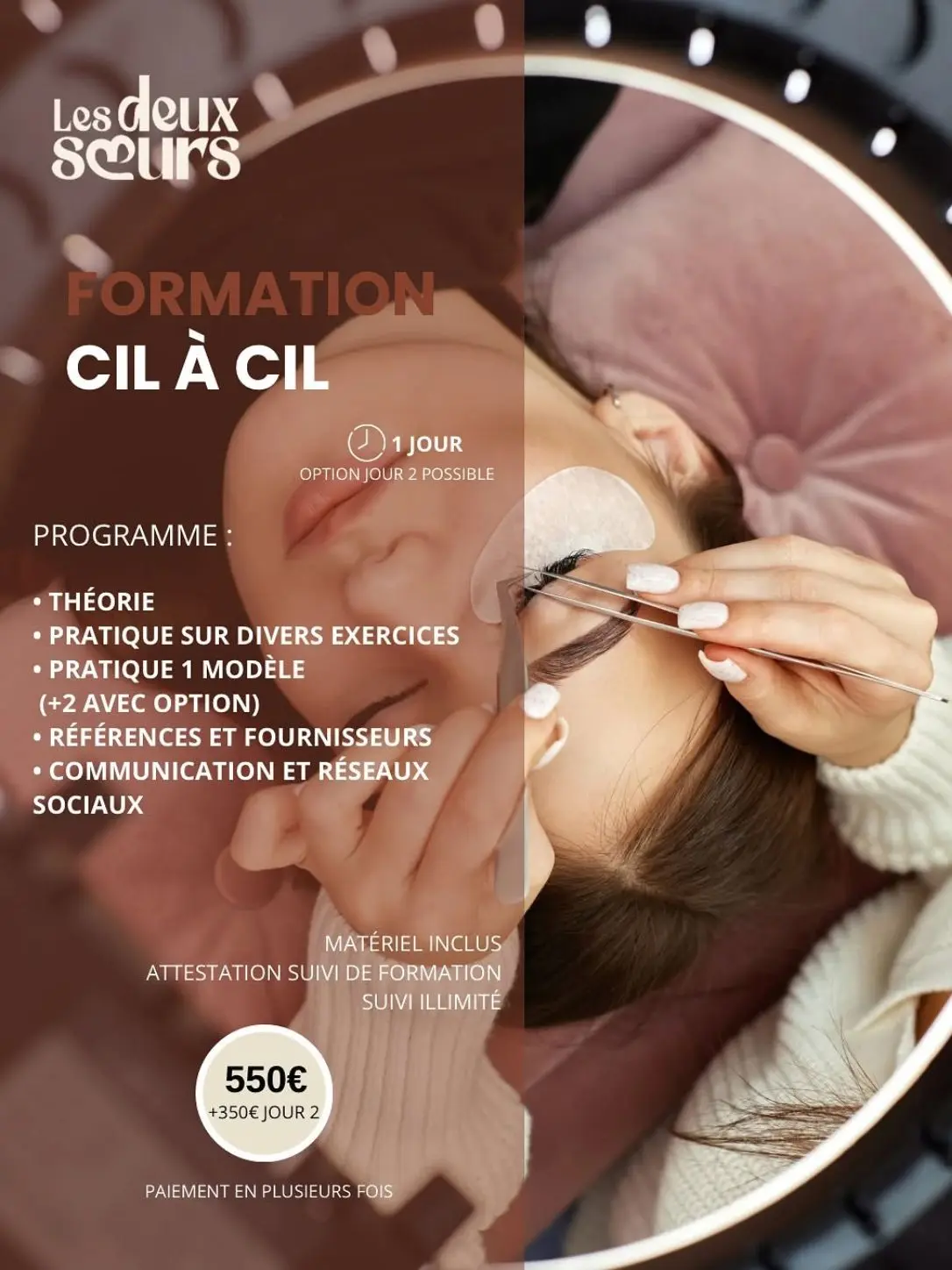 Formation extensions de cils cil à cil